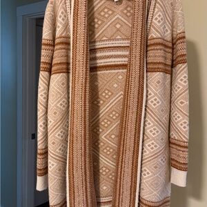 Bass Pro Shops Women's Patterned Cardigan in Cream and Brown